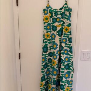 Corey Lynn Calter Green and Cream Dress